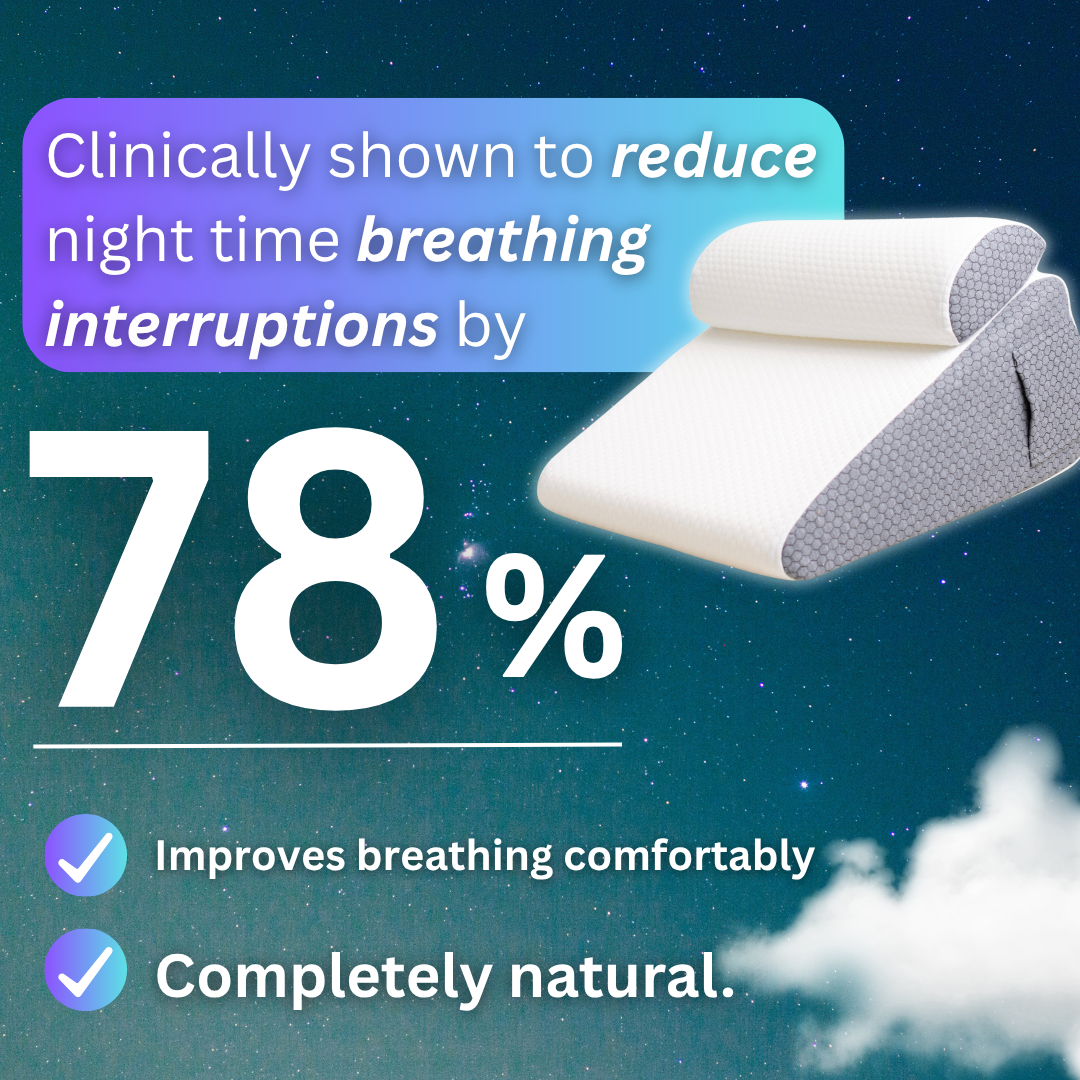 The Hiquo Wedge Pillow + Free 100% Light Blocking Silk Sleep Mask