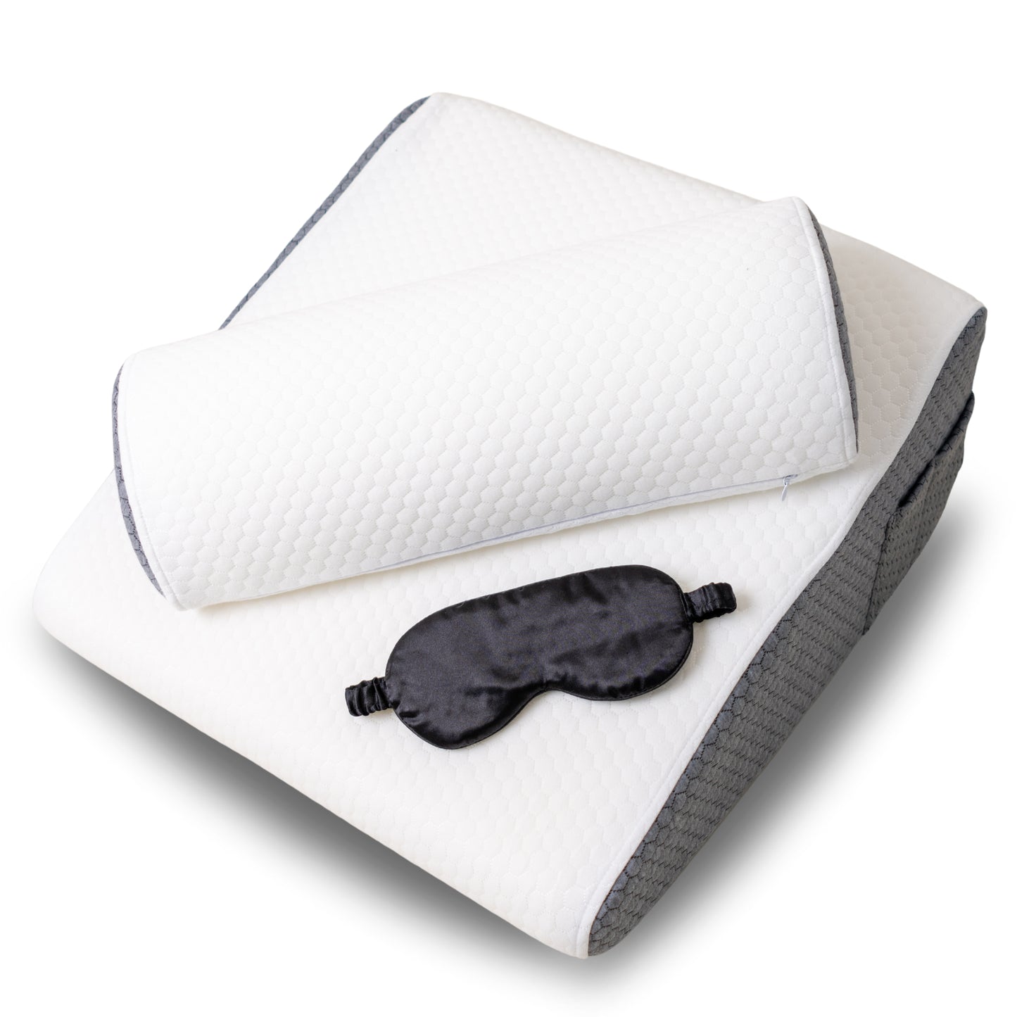 The Hiquo Wedge Pillow + Free 100% Light Blocking Sleep Mask