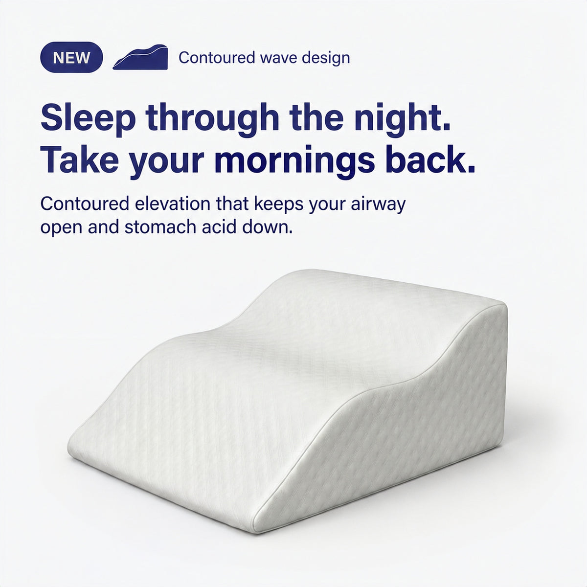 Hiquo Contoured Wave Wedge Pillow