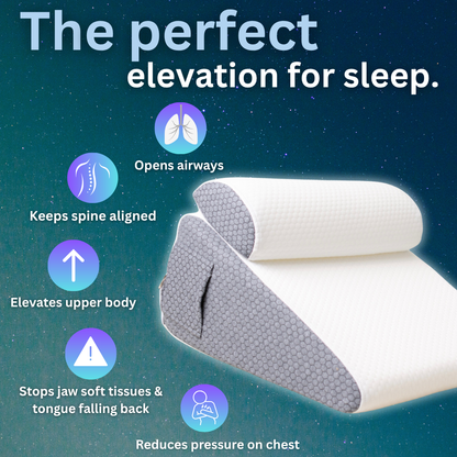 The Hiquo Wedge Pillow + Free 100% Light Blocking Silk Sleep Mask