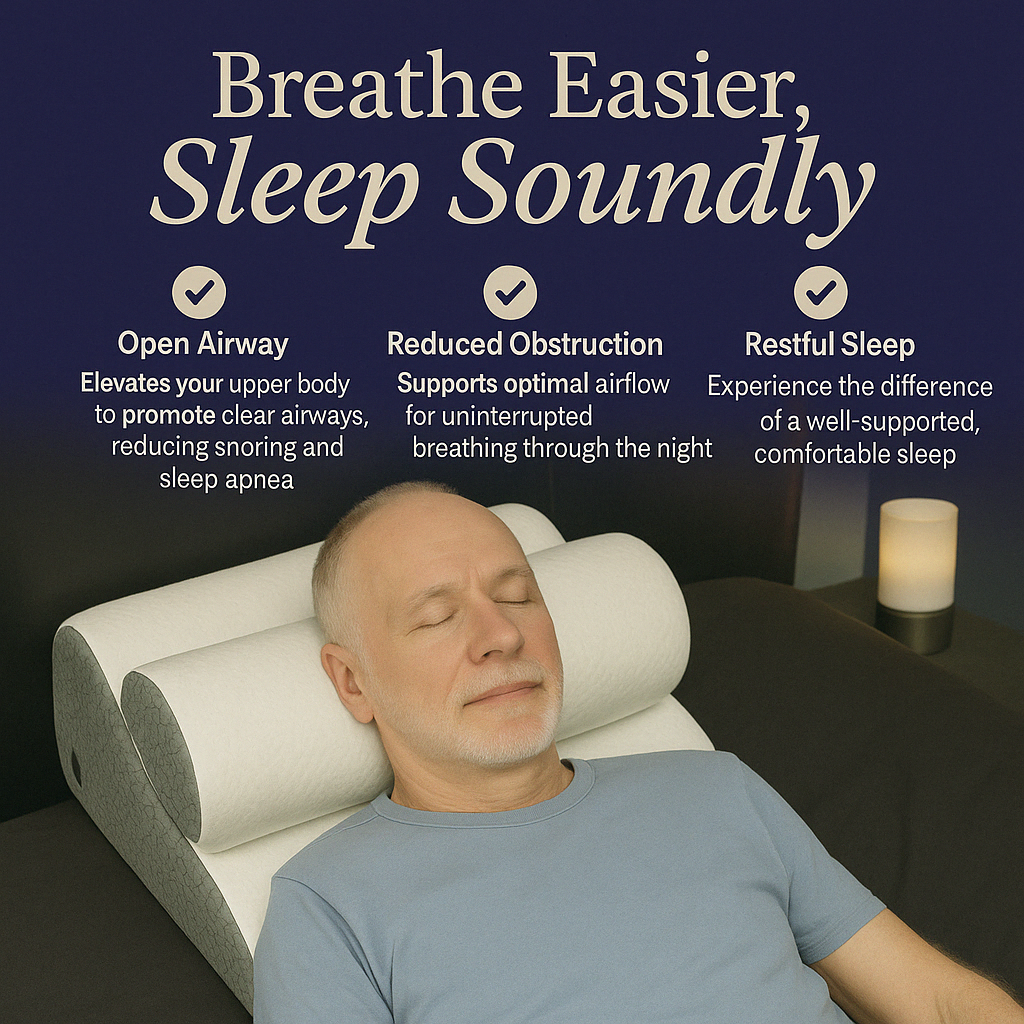The Hiquo Wedge Pillow + Free 100% Light Blocking Sleep Mask