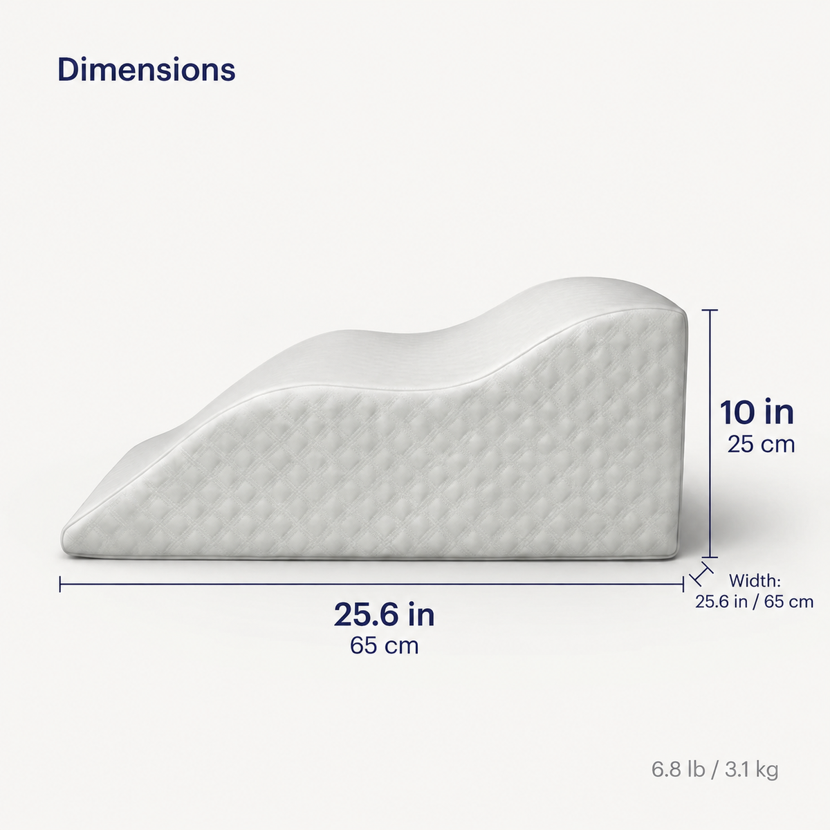 Hiquo Contoured Wave Wedge Pillow