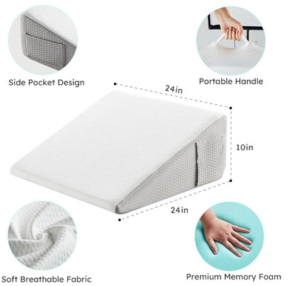 The Hiquo Wedge Pillow + Free 100% Light Blocking Sleep Mask