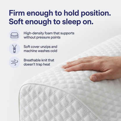 Hiquo Contoured Wave Wedge Pillow
