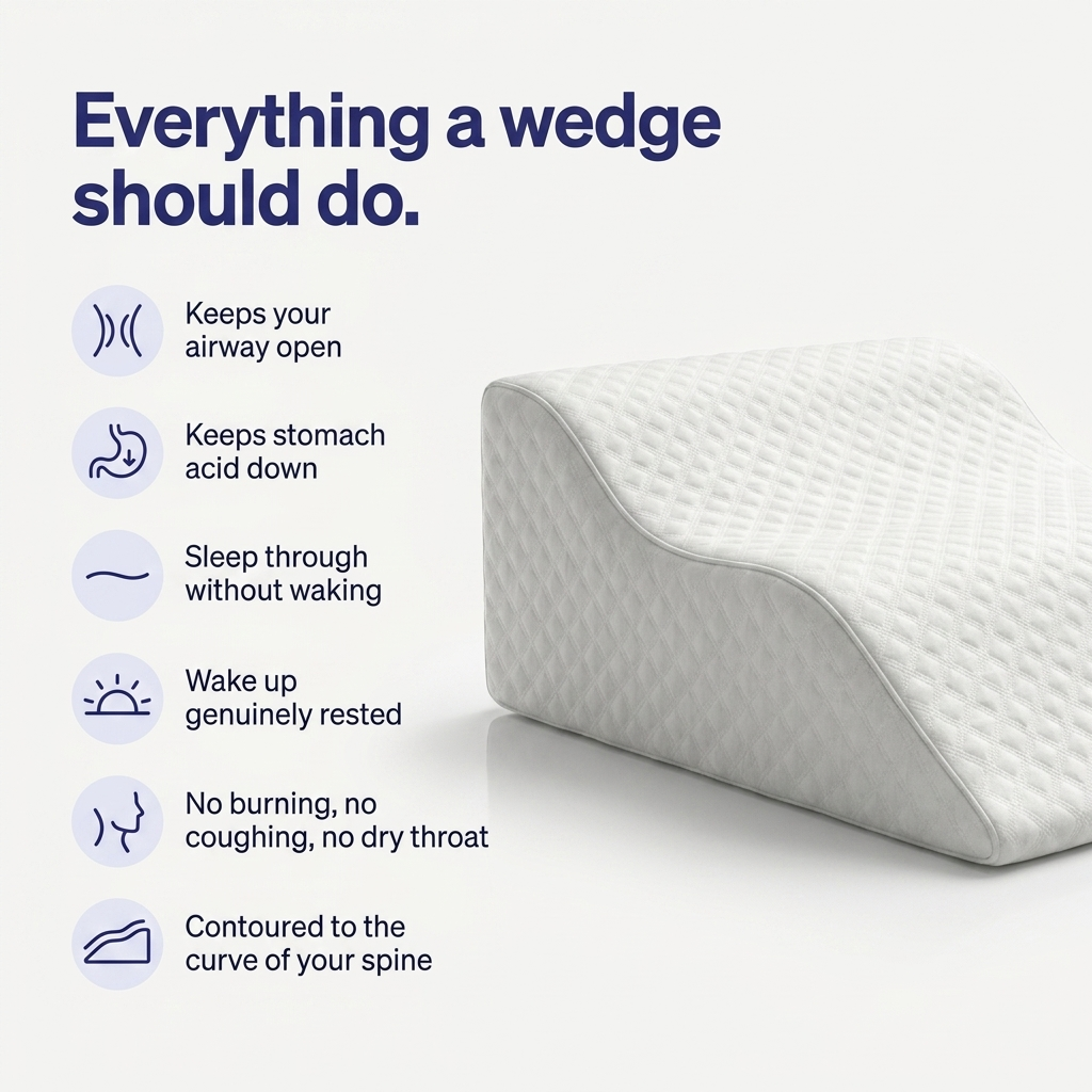 Hiquo Contoured Wave Wedge Pillow