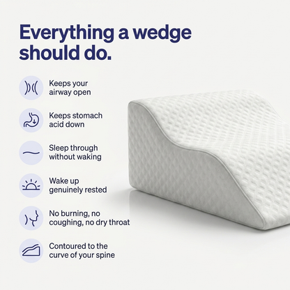 Hiquo Contoured Wave Wedge Pillow