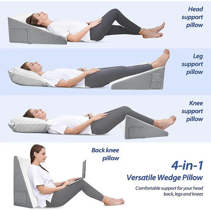 The Hiquo Wedge Pillow + Free 100% Light Blocking Sleep Mask